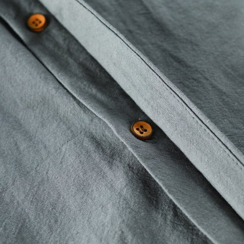 Men's slim shirt – mao collar – long sleeves – comfortable breathable fabric