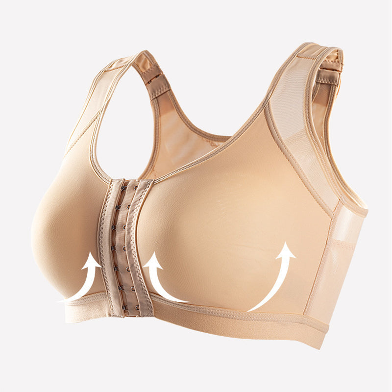Women's bra – Reinforced support – Front closure – Wide straps – Breathable fabric