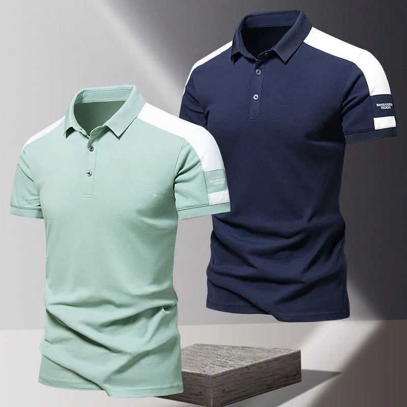 Men's polo – Slim fit – Short sleeves – Breathable fabric – Casual chic style