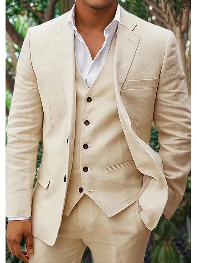 Suit set for men – Slim fit – Breathable fabric – Single-breasted – Formal collar