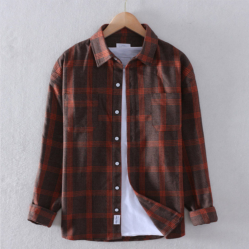 Men's checked shirt – Straight cut – Breathable natural fibers – Classic collar