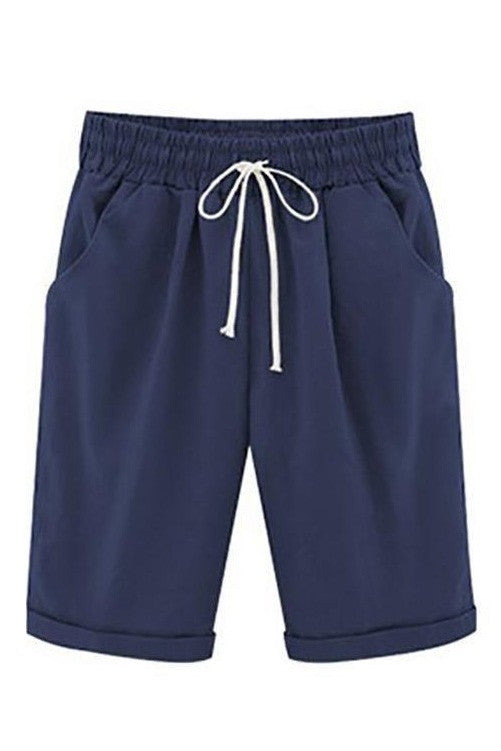 Women's shorts – Loose fit – Elastic waistband with drawstring – Soft breathable fabric – Practical pockets