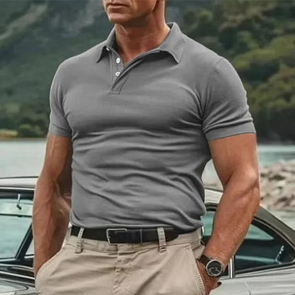 Men's polo – Slim fit – Soft knit – Short sleeves – Elegant structured collar