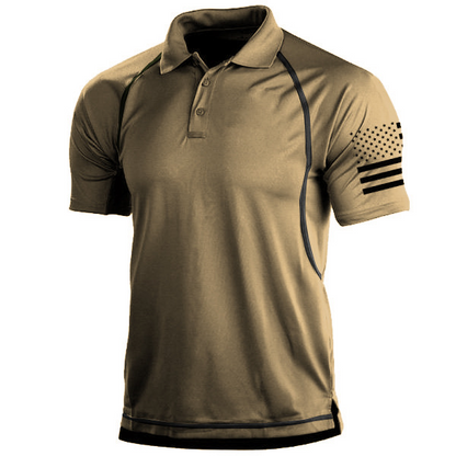 Men's polo – Slim fit – Breathable fabric – Sporty graphic sleeve detail