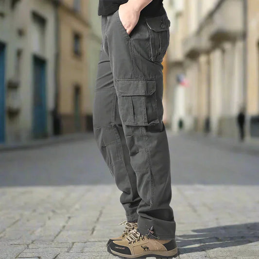 Men's cargo pants – Relaxed fit – Natural fibers – Functional pockets – Full length