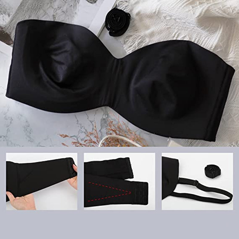Women's bandeau bra – Seamless – Comfortable support – Strapless
