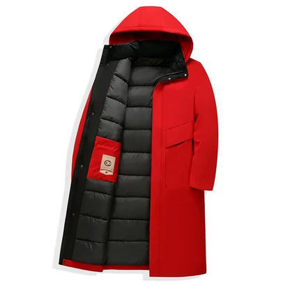 Giovanni Relaxed Fit Puffer Coat | Hooded Knee-Length Puffer Coat