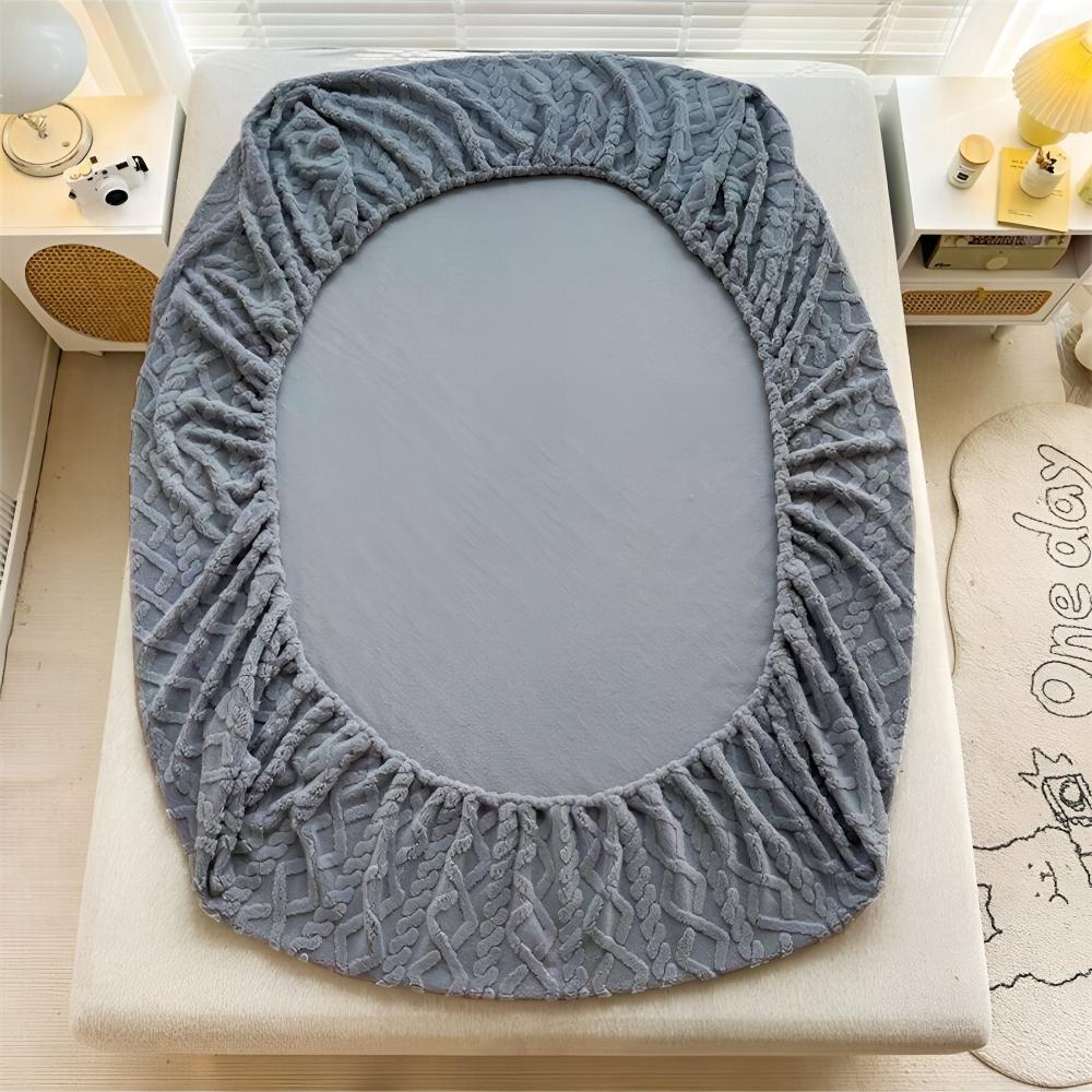 Textured Velvet Sheet Set With Sherpa Softness