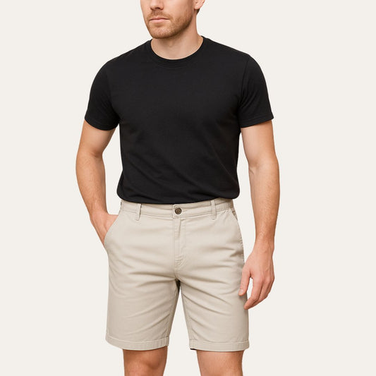 Men's shorts – Classic fit – Breathable natural fibers – Mid-thigh length