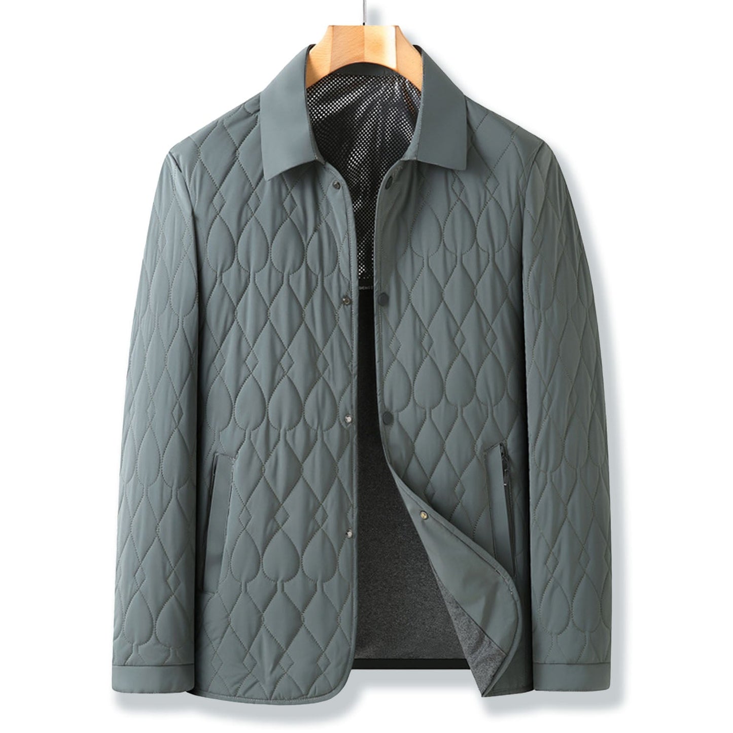 Isaac Quilted Jacket | Collared Button-Front Jacket
