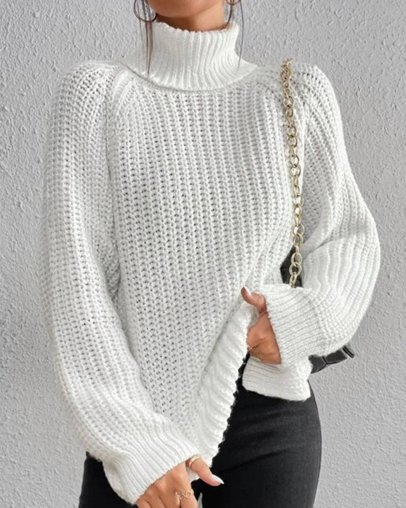 Fiona Cozy Winter Ribbed Knit Sweater | Soft Knit Pullover