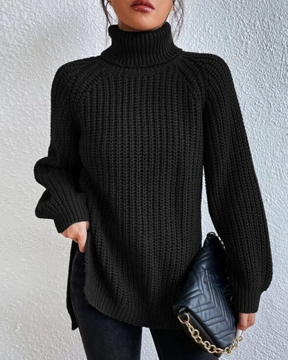 Fiona Cozy Winter Ribbed Knit Sweater | Soft Knit Pullover