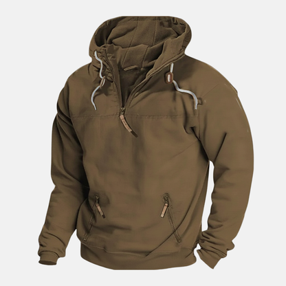 Samuel Half-Zip Hoodie | Relaxed Fit Zipper Pockets Hoodie