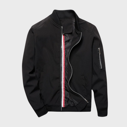 Roberto Slim Fit Bomber Jacket | Casual Zip Front Jacket