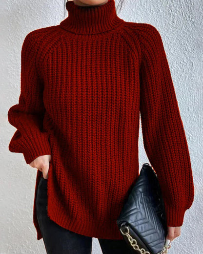 Fiona Cozy Winter Ribbed Knit Sweater | Soft Knit Pullover