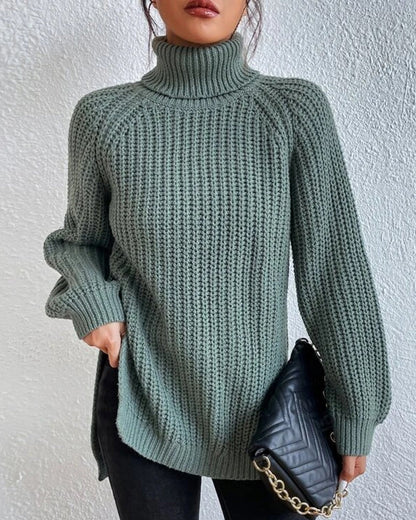 Fiona Cozy Winter Ribbed Knit Sweater | Soft Knit Pullover