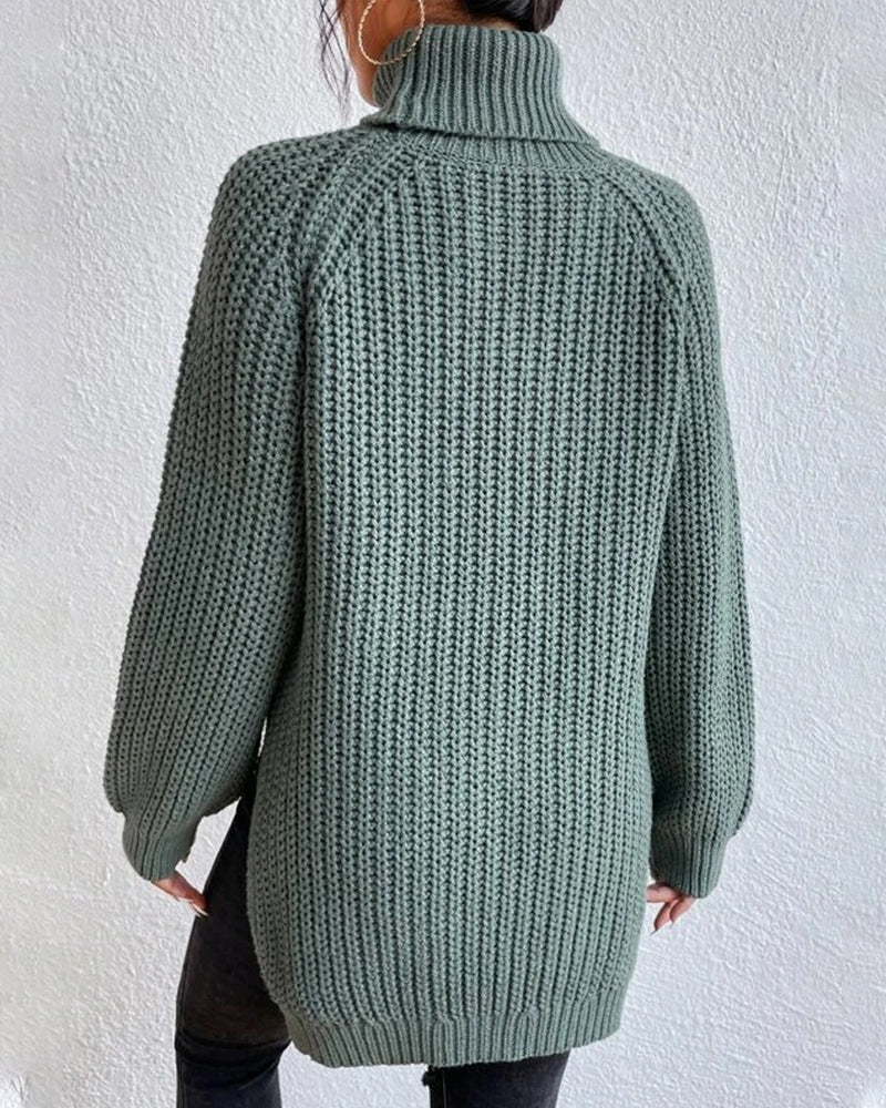 Fiona Cozy Winter Ribbed Knit Sweater | Soft Knit Pullover