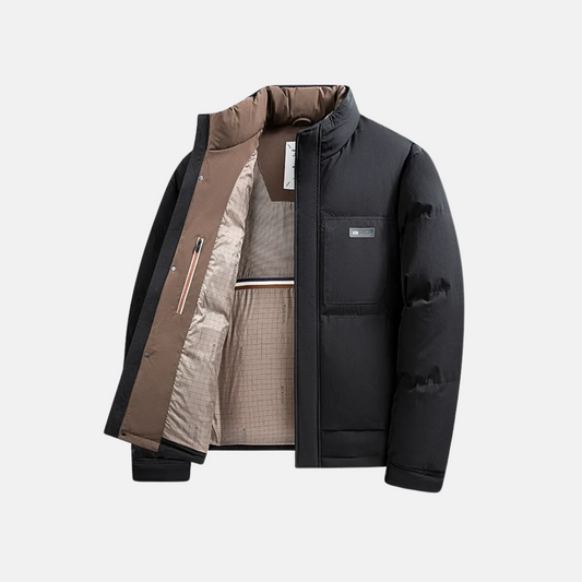 Men Jacket - Straight Cut - Stand-Up Collar