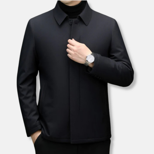 Men’s Jacket – Button-Up Closure – Regular Fit - Classic Point Collar