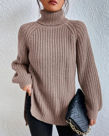 Fiona Cozy Winter Ribbed Knit Sweater | Soft Knit Pullover