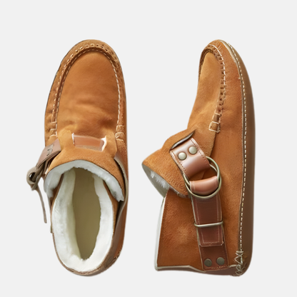 Paola Slip-On Moccasin Slippers | Fuzzy Lined Moccasin Slippers