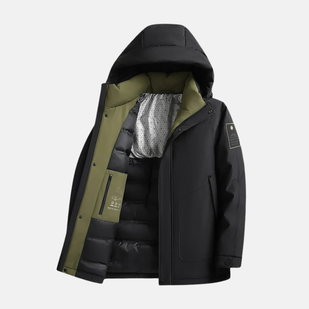 Antonio Hooded Puffer Parka | Quilted Zip Front Puffer Parka