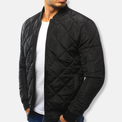 Andrei Regular Fit Bomber Jacket | Quilted Bomber Jacket