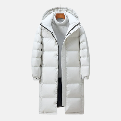 Vincenzo Calf-Length Puffer Coat | Quilted, Hooded Puffer Coat