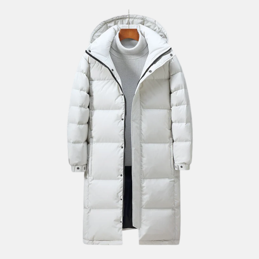 Vincenzo Calf-Length Puffer Coat | Quilted, Hooded Puffer Coat