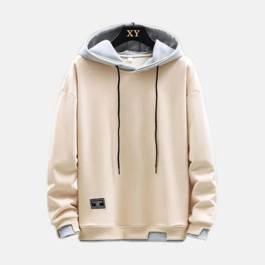 Men's Hoodie - Cotton Knit - Relaxed Fit - Double Layer Hood
