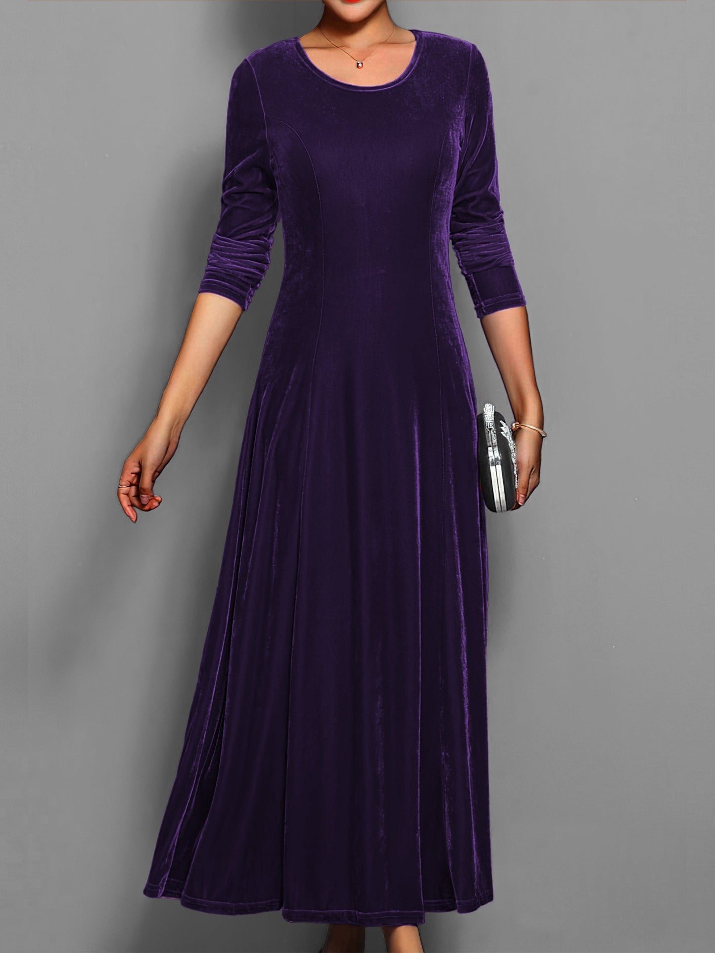 Paola A-Line Maxi Dress | Long Sleeve Formal Maxi Dress