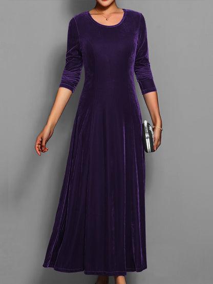 Paola A-Line Maxi Dress | Long Sleeve Formal Maxi Dress