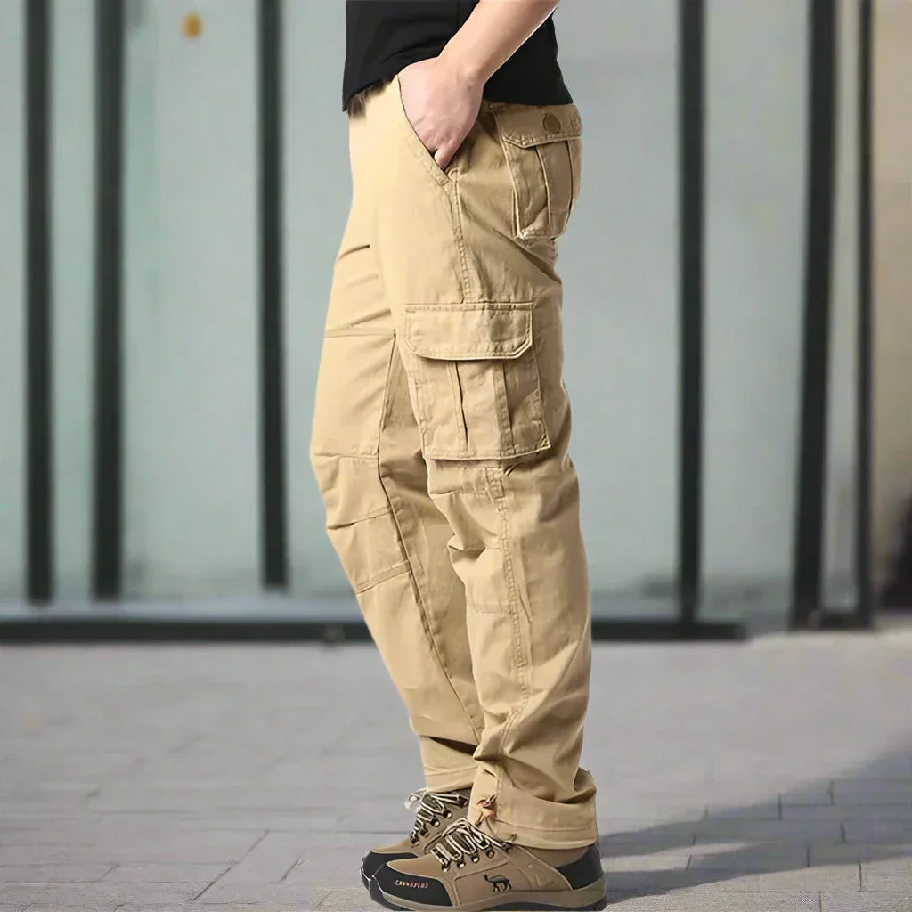 Men's cargo pants – Relaxed fit – Natural fibers – Functional pockets – Full length