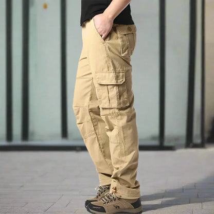 Men's cargo pants – Relaxed fit – Natural fibers – Functional pockets – Full length