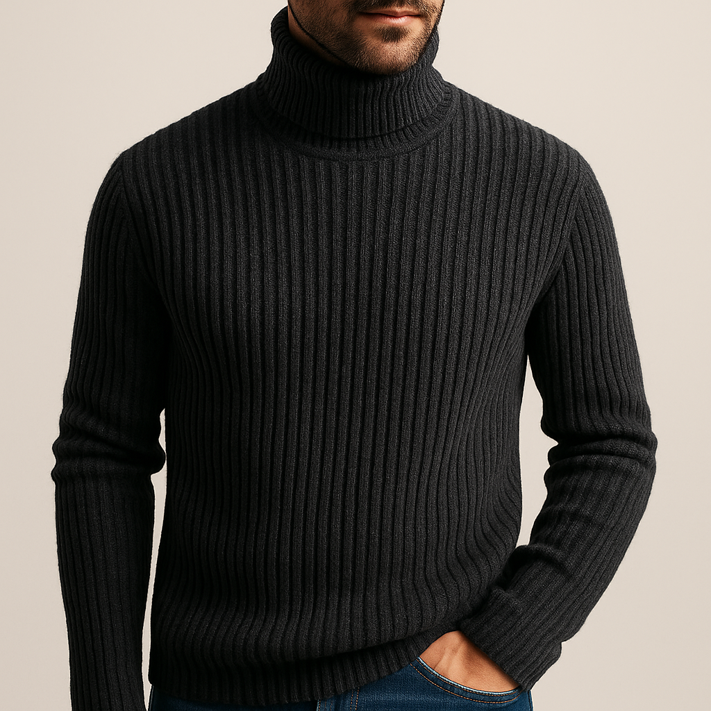 Matteo Turtleneck | Thick Ribbed Knit Winter Sweater