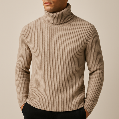 Matteo Turtleneck | Thick Ribbed Knit Winter Sweater