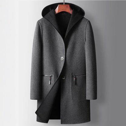 Ethan Hooded Coat | Reversible, Knee-Length Coat