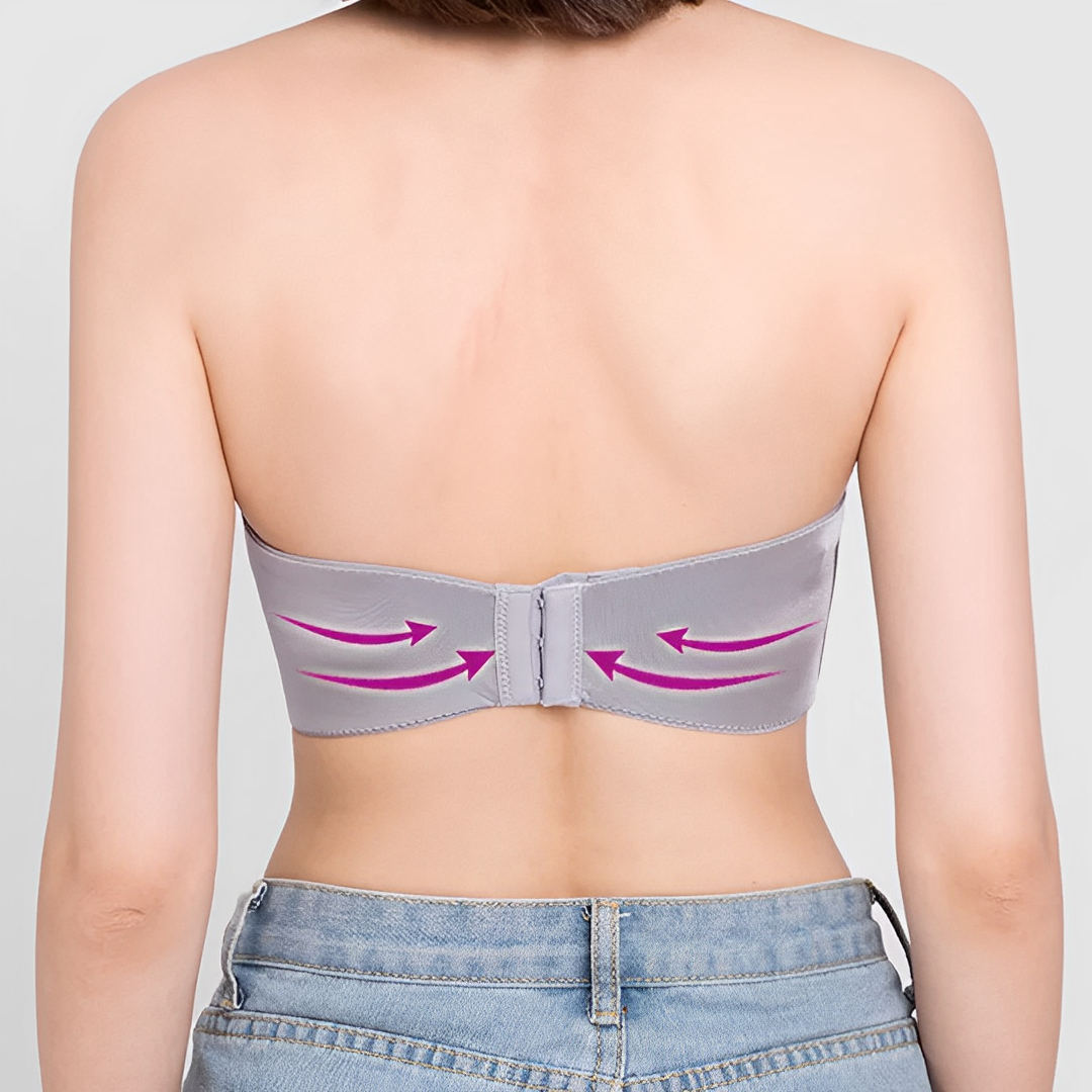 Soutien-Gorge Push-Up Sans Bretelles Femme – Maintien Lissant – Coupe Moulée – Finition Invisible