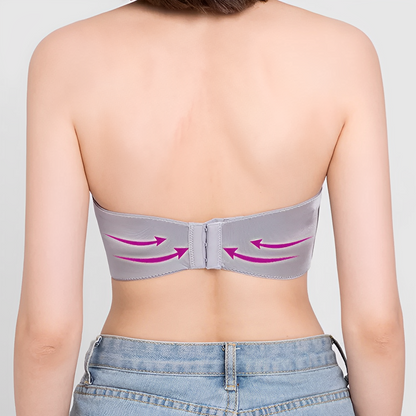 Soutien-Gorge Push-Up Sans Bretelles Femme – Maintien Lissant – Coupe Moulée – Finition Invisible