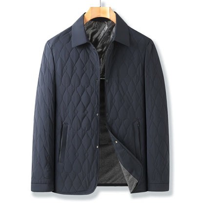 Isaac Quilted Jacket | Collared Button-Front Jacket