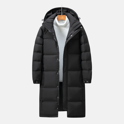 Vincenzo Calf-Length Puffer Coat | Quilted, Hooded Puffer Coat