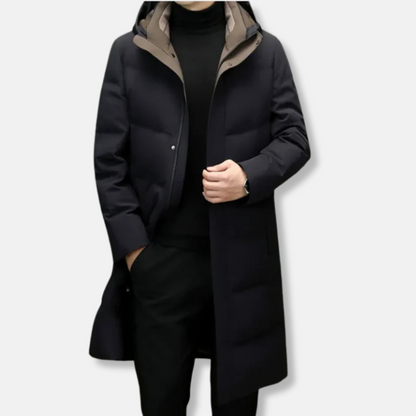 Giorgio Long Hooded Puffer Jacket | Quilted Winter Jacket