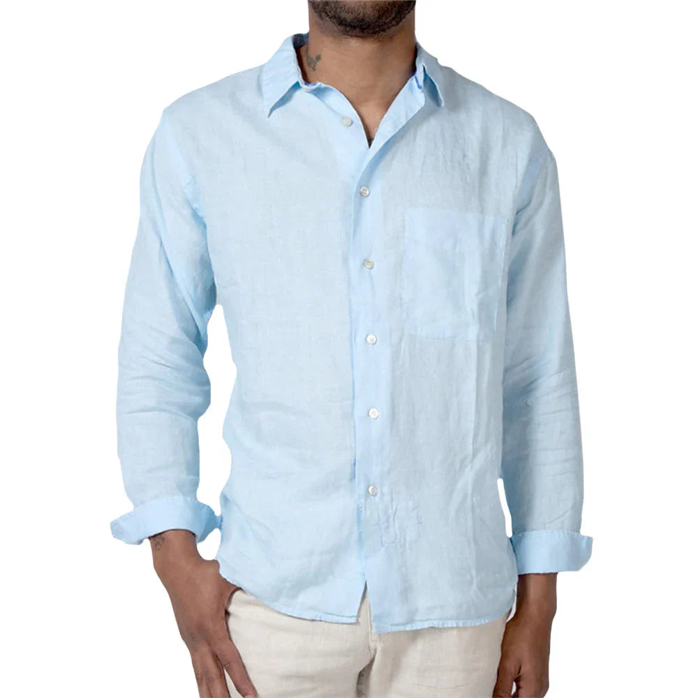 Men's casual shirt – Relaxed fit – Natural fibers – Long sleeves