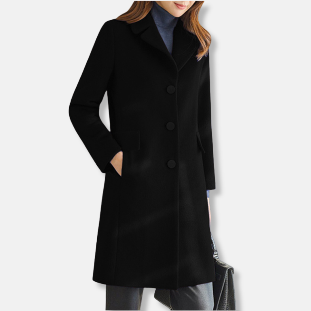 Harriet Fitted Trench Coat | Everyday Knee-Length Trench Coat