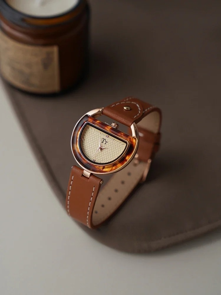 Chiara Half-Moon Wristwatch | Tortoiseshell Wristwatch