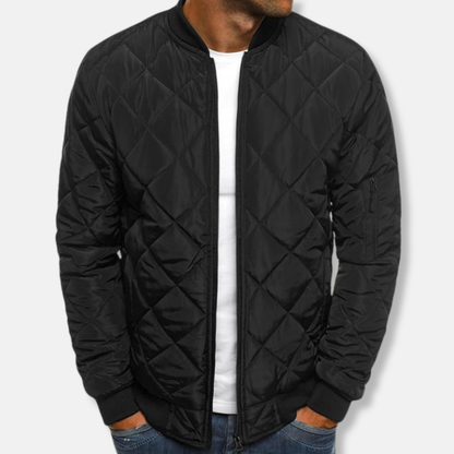 Andrei Regular Fit Bomber Jacket | Quilted Bomber Jacket