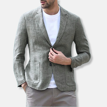 Men's casual blazer – Slim fit – Breathable fabric – Single-breasted – Notched lapel