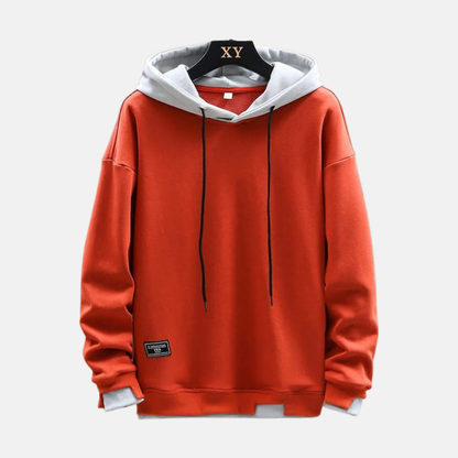 Men's Hoodie - Cotton Knit - Relaxed Fit - Double Layer Hood