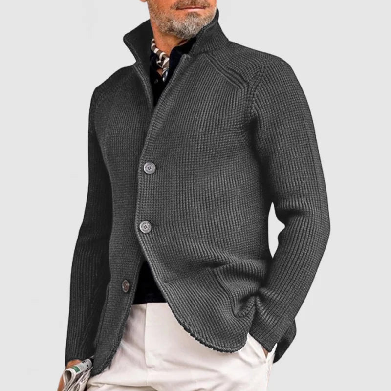 Men's Cardigan – Slim Fit – Textured Knit – Button-Up