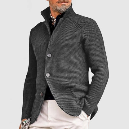 Men's Cardigan – Slim Fit – Textured Knit – Button-Up